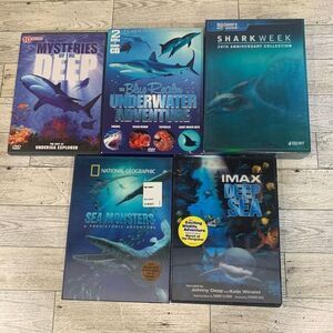 Lot of 5 Oceanic‎ DVDs Mysteries Underwater Shark Week Sea Monster Deep Sea